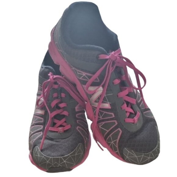 New Balance Girls J890 grey/pink running shoe Size 4.5 - Picture 4 of 6